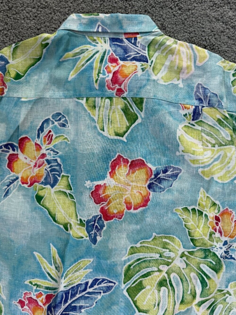 Tommy Bahama Fiesta Keys Linen Shirt - color "Blue Crush" - Men's Size L - NWOT - Picture 11 of 12
